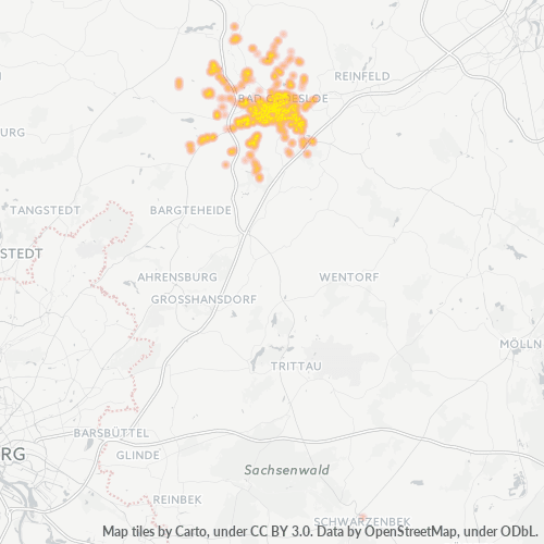 23843 Standortdichte-Heatmap