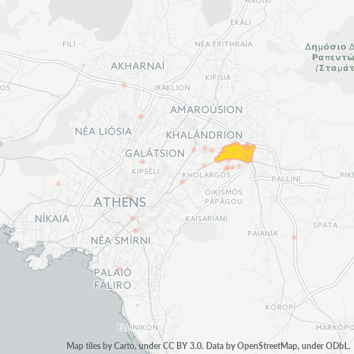 153 43 Χάρτης θερμότητας πυκνότητας επιχείρησης