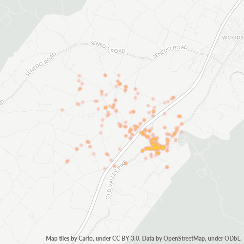 22824 Business Density Heatmap