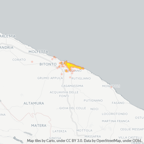 Mappa di calore per cap 70126
