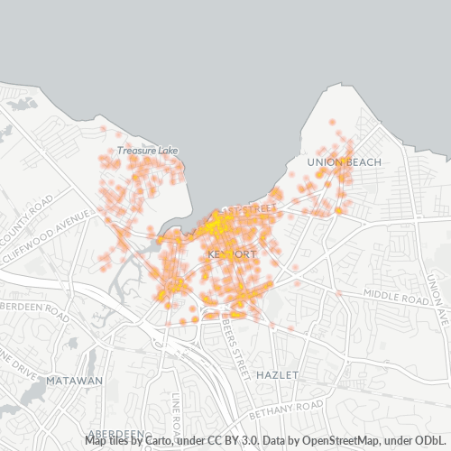 07735 Business Density Heatmap