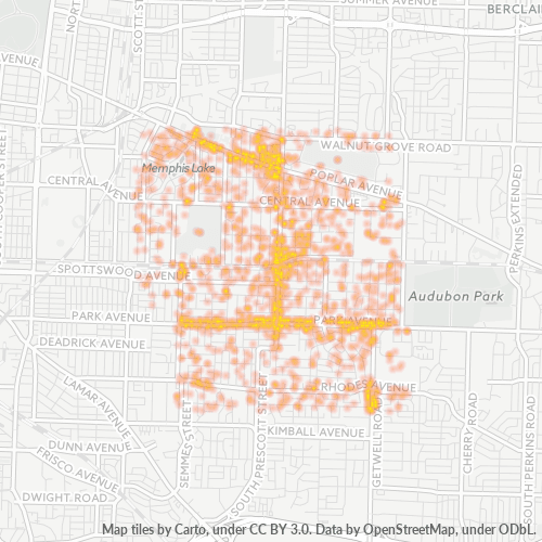 38111 Business Density Heatmap
