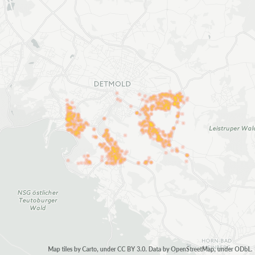 32760 Standortdichte-Heatmap