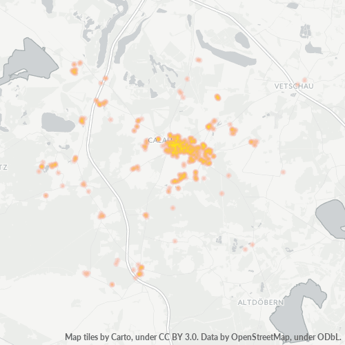 Heatmap für plz 03205