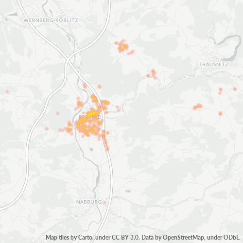 Heatmap für plz 92536