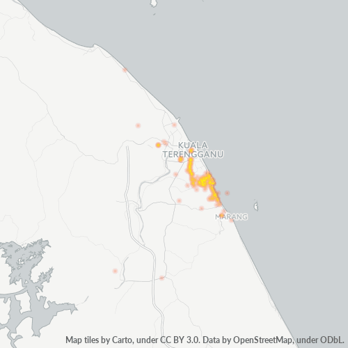 21080 Business Density Heatmap