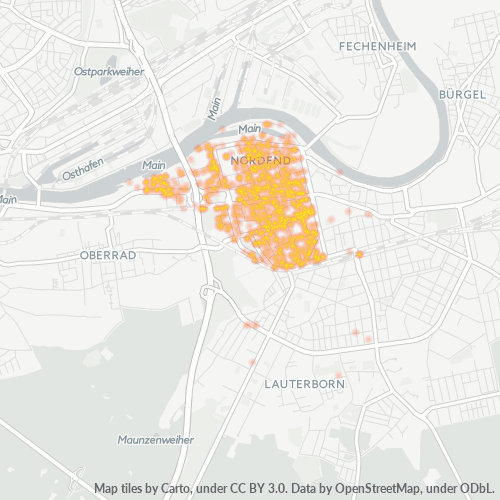 Heatmap für plz 63067