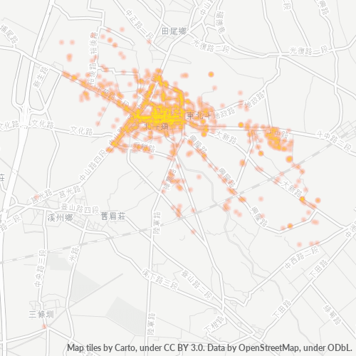 521 商業密度熱圖