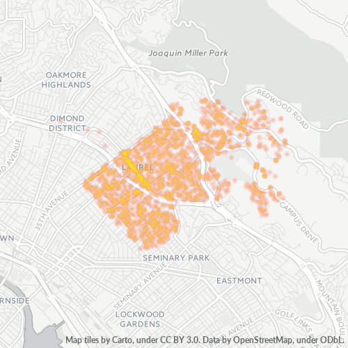 94619 Business Density Heatmap