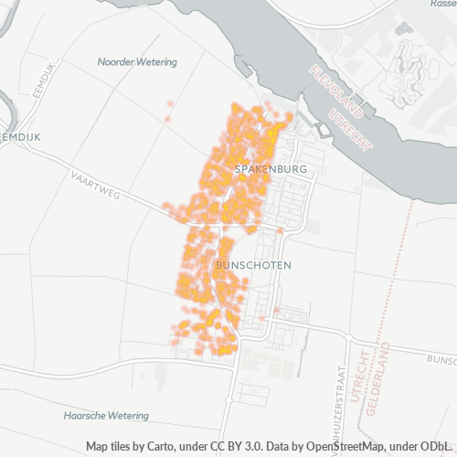 Heatmap voor postcode 3752