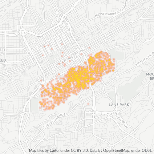 35205 Business Density Heatmap