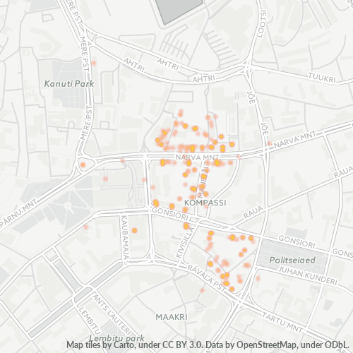 10117 Äritegevuse tiheduse kaart