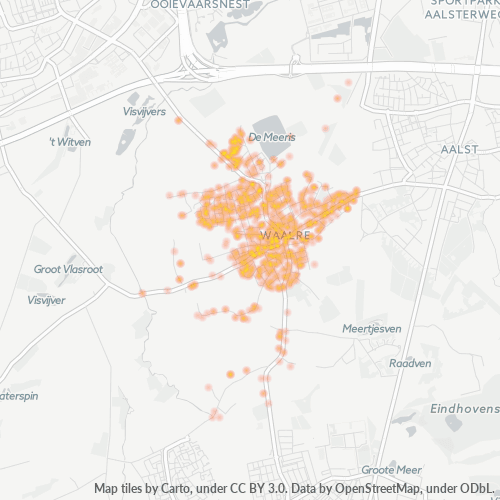 Heatmap voor postcode 5581