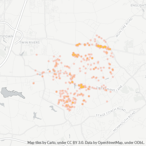 08535 Business Density Heatmap