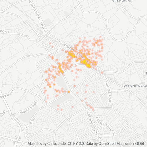 19041 Business Density Heatmap