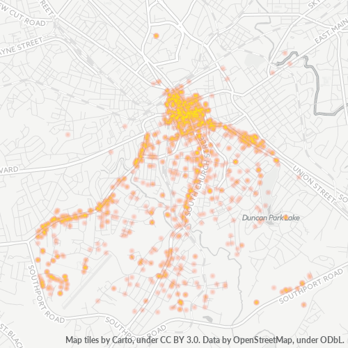29306 Business Density Heatmap