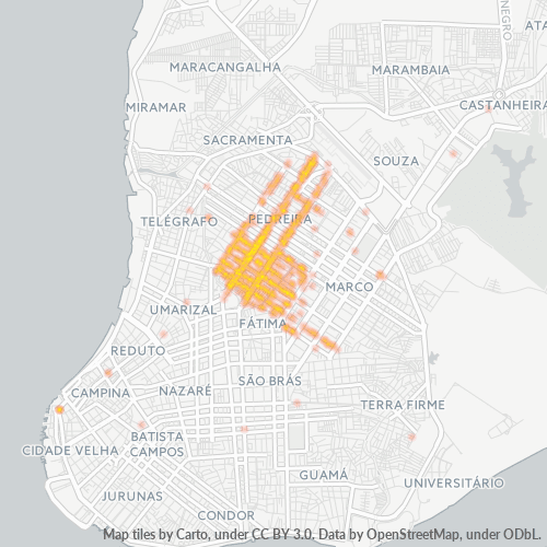 66085-000 Mapa de calor de densidad empresarial