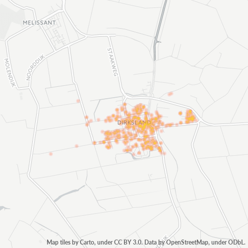 Heatmap voor postcode 3247