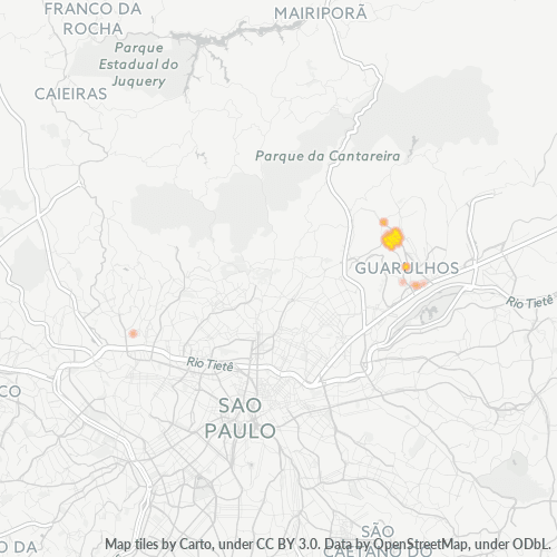 07097-000 Mapa de calor de densidad empresarial