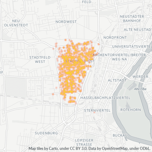 Heatmap für plz 39108