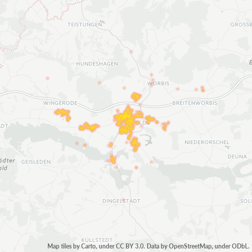 Heatmap für plz 37327
