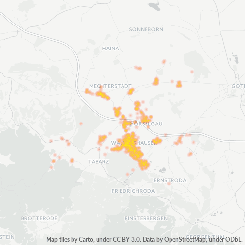 Heatmap für plz 99880
