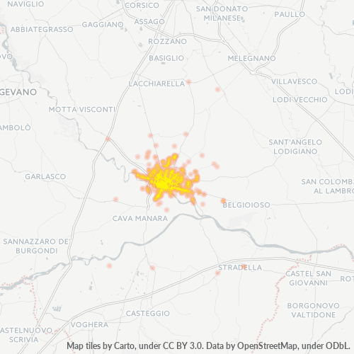Mappa di calore per cap 27100