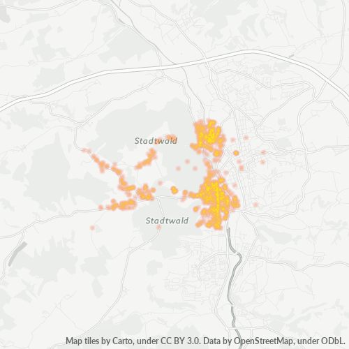 Heatmap für plz 07548