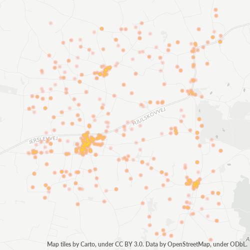 9740 Heatmap over forretningstæthed