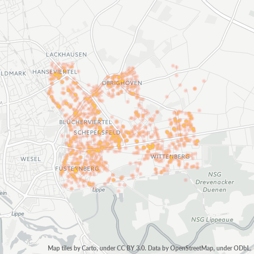 46485 Standortdichte-Heatmap