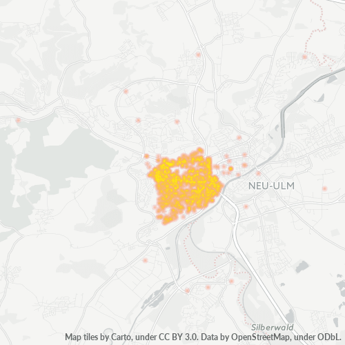 Heatmap für plz 89077
