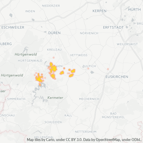Heatmap für plz 52385