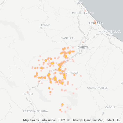 Mappa di calore per cap 65020