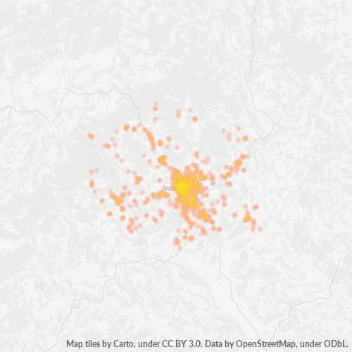 Heatmap für postleitzahl 8160