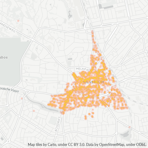 Heatmap voor postcode 1211