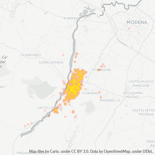 Mappa di calore per cap 41049