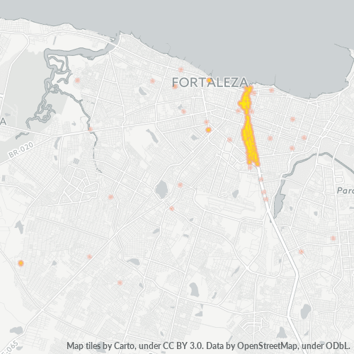 60055-000 Mapa de calor de densidad empresarial
