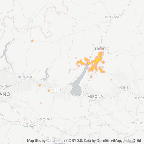 Mappa di calore per cap 38060