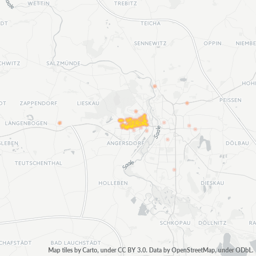 Heatmap für plz 06122
