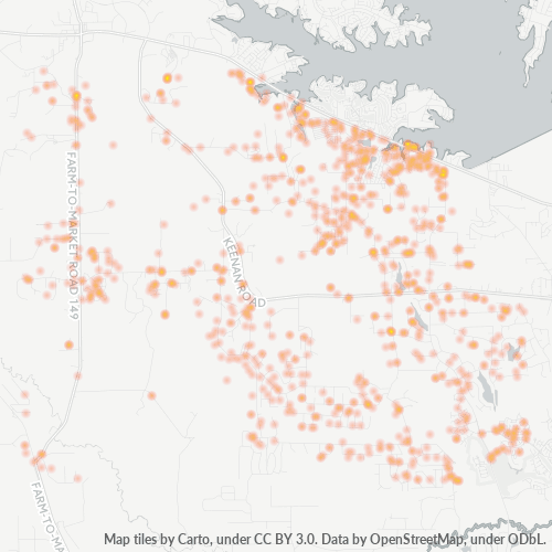 77316 Business Density Heatmap