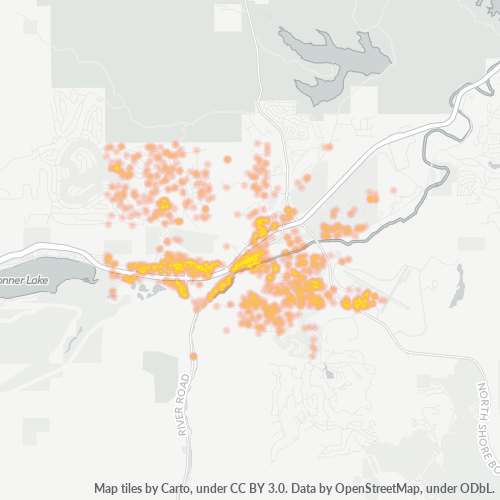 96161 Business Density Heatmap