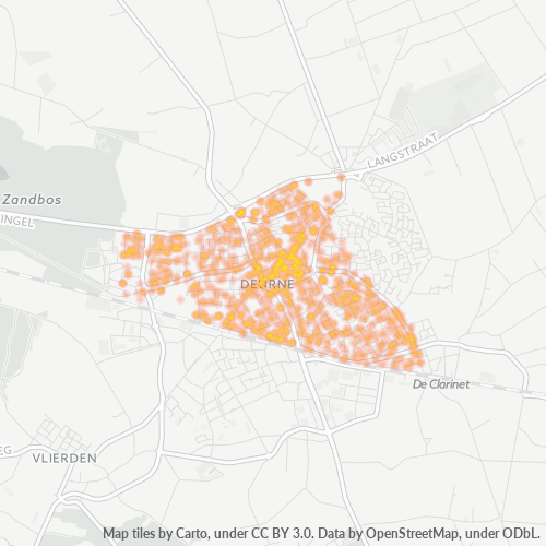 Heatmap voor postcode 5751