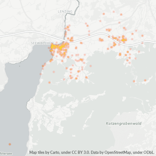 Heatmap für postleitzahl 4861