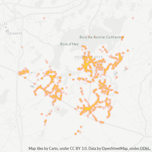 Heatmap voor postcode 1495