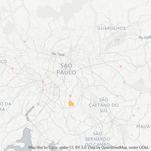 04151-000 Mapa de calor de densidad empresarial