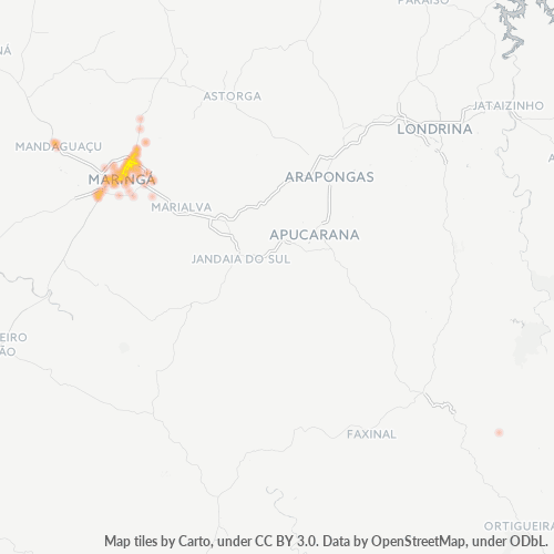 87035-000 Mapa de calor de densidad empresarial