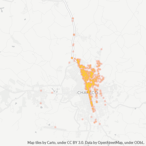 89805-000 Mapa de calor de densidad empresarial