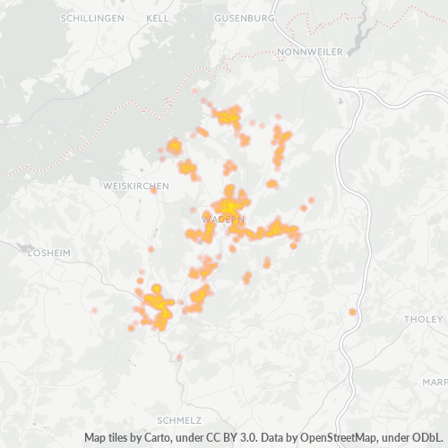 Heatmap für plz 66687