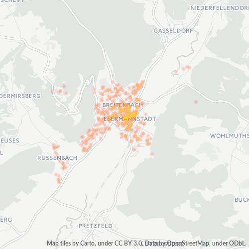 Heatmap für plz 91320