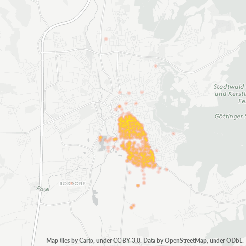 Heatmap für plz 37083